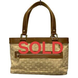 LOUIS VUITTON Lucille PM Beige Monogram Mini -Handbag  414-061925